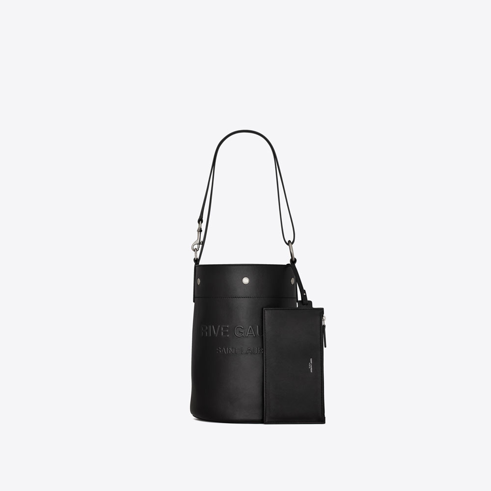 YSL Rive Gauche Bucket Bag In Smooth Leather 683559 CWTFE 1000 - Photo-2