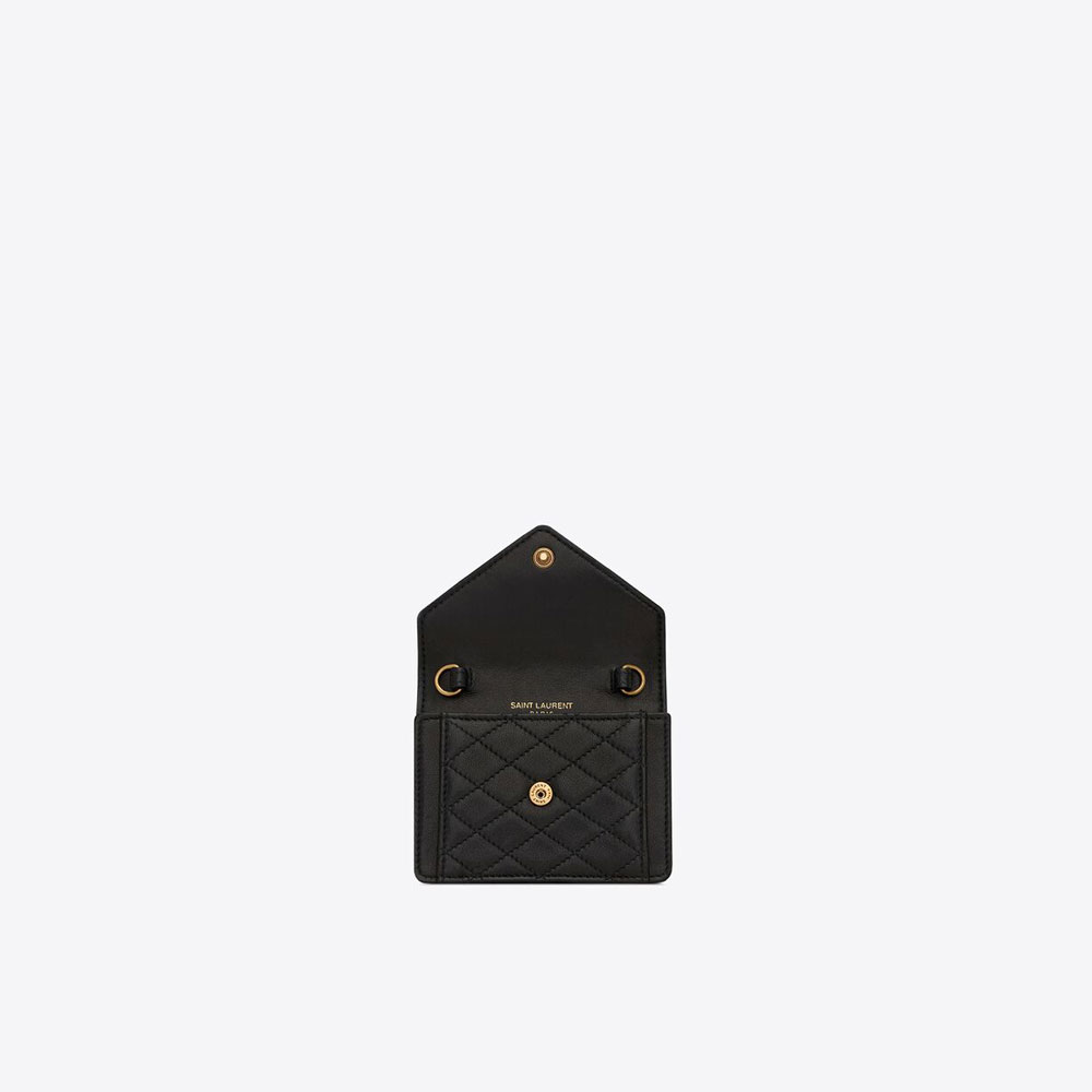 YSL Gaby Micro Bag In Quilted Lambskin 685612 1EL07 1000 - Photo-3