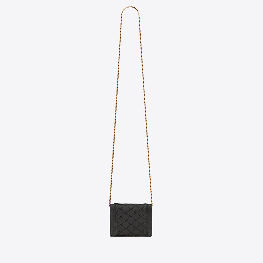 YSL Gaby Micro Bag In Quilted Lambskin 685612 1EL07 1000 - Photo-4