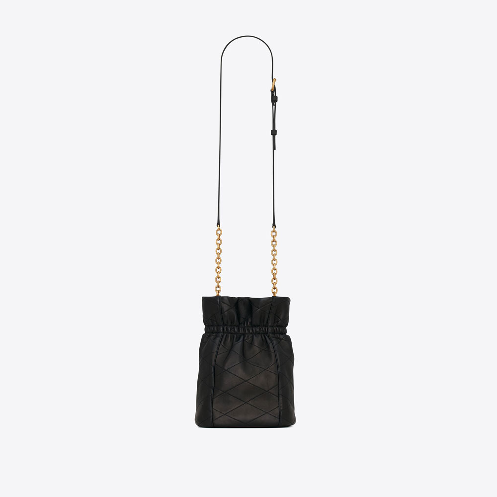 YSL Le Maillon Hook Bucket Bag In Supple Leather 686310 AAAJK 1000 - Photo-2