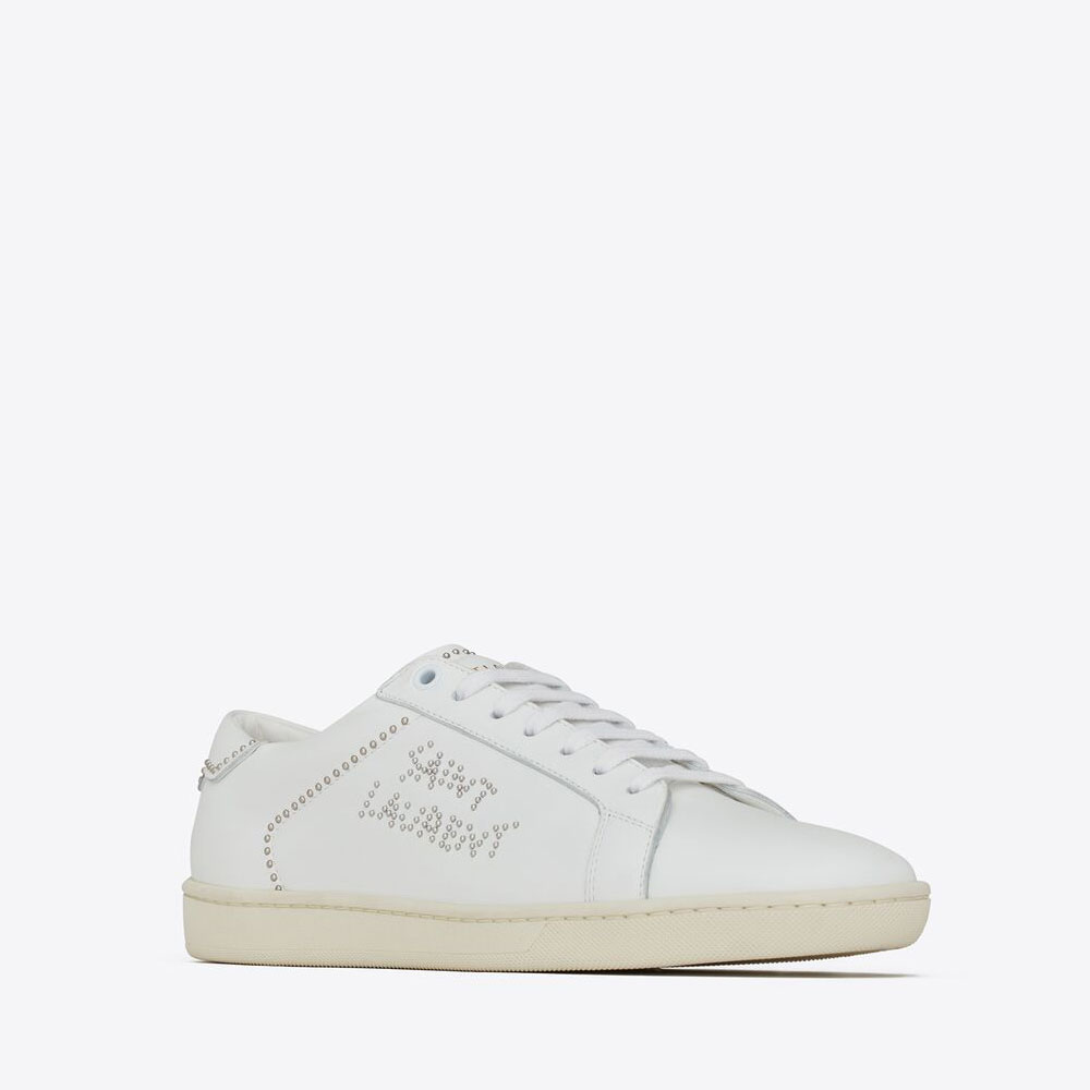 YSL SL08 Low-top Sneakers In Smooth Leather 711246 AAASW 9030