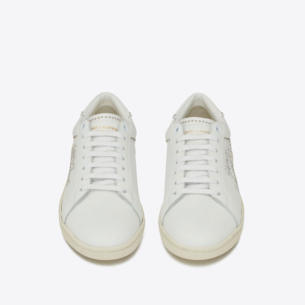 YSL SL08 Low-top Sneakers In Smooth Leather 711246 AAASW 9030 - Photo-2