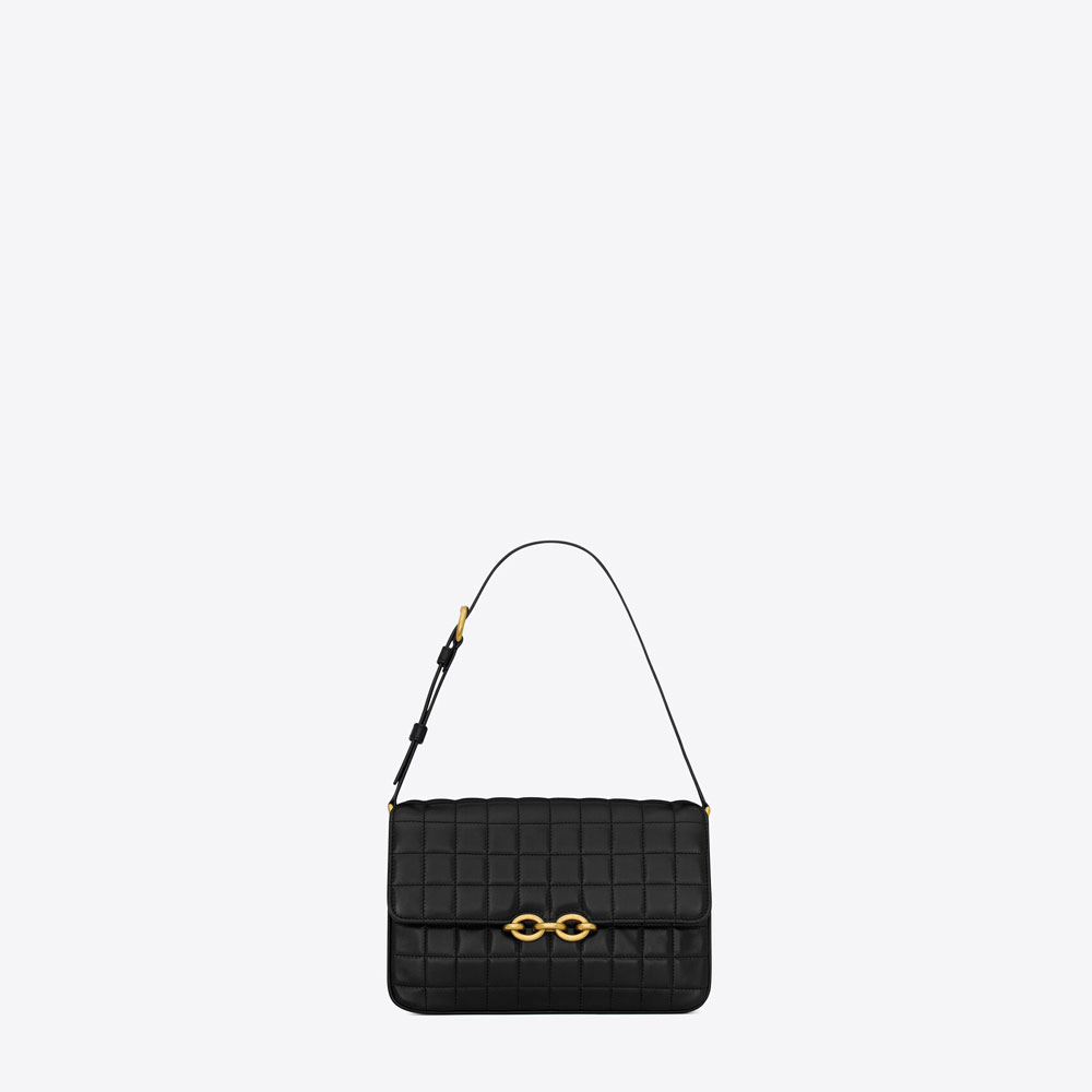 YSL Le Maillon Satchel In Quilted Lambskin 737354 AABVP 1000
