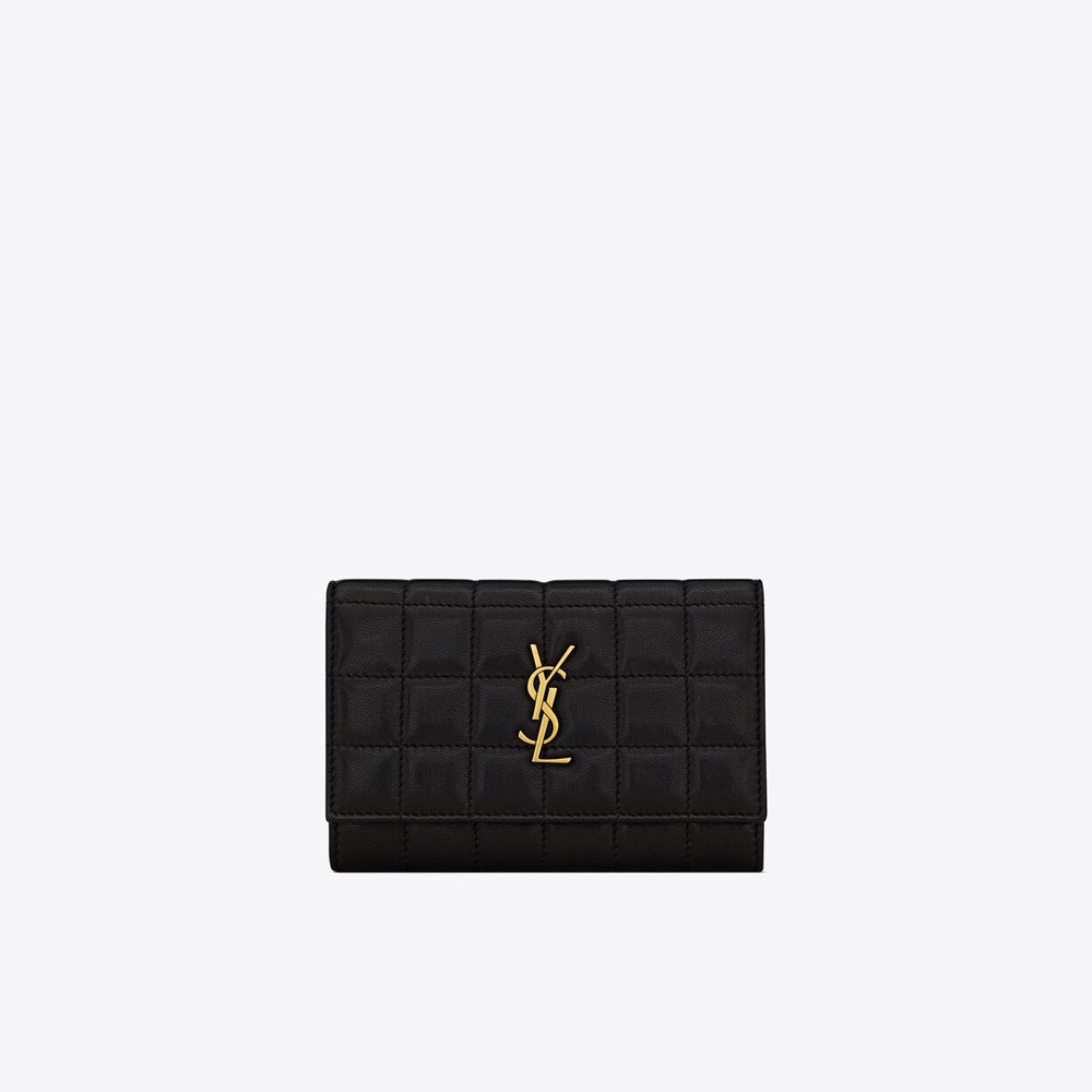 YSL Cassandre Matelasse Carre Small Envelope Wallet Quilted 742430 AABVP 1000