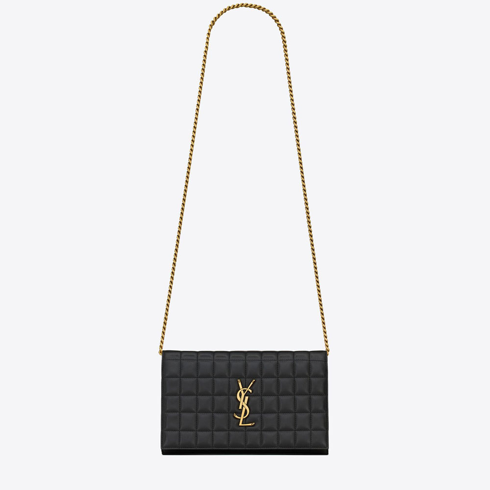 YSL Cassandre Matelasse Carre Chain Wallet In Quilted 743346 AABVP 1000
