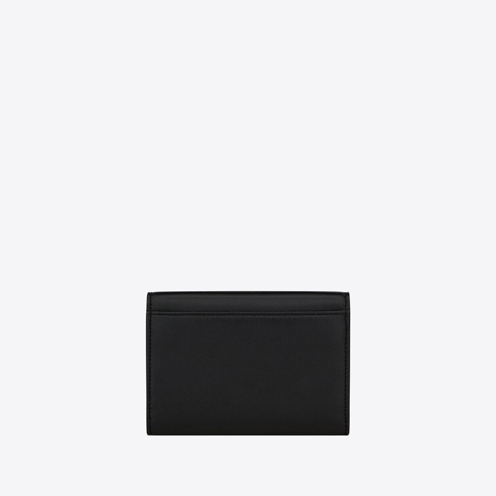 YSL Cassandre Small Envelope Wallet In Smooth Leather 748463 AAB4K 1025 - Photo-4