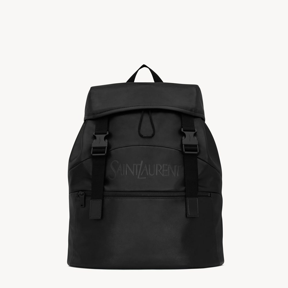 YSL Saint Laurent Backpack In Grained Leather 756285 AACMV 1000