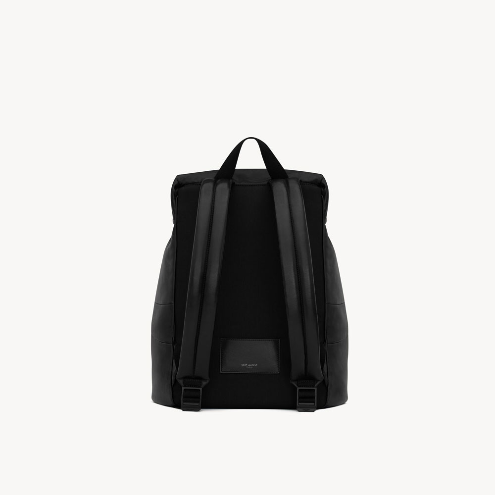 YSL Saint Laurent Backpack In Grained Leather 756285 AACMV 1000 - Photo-2