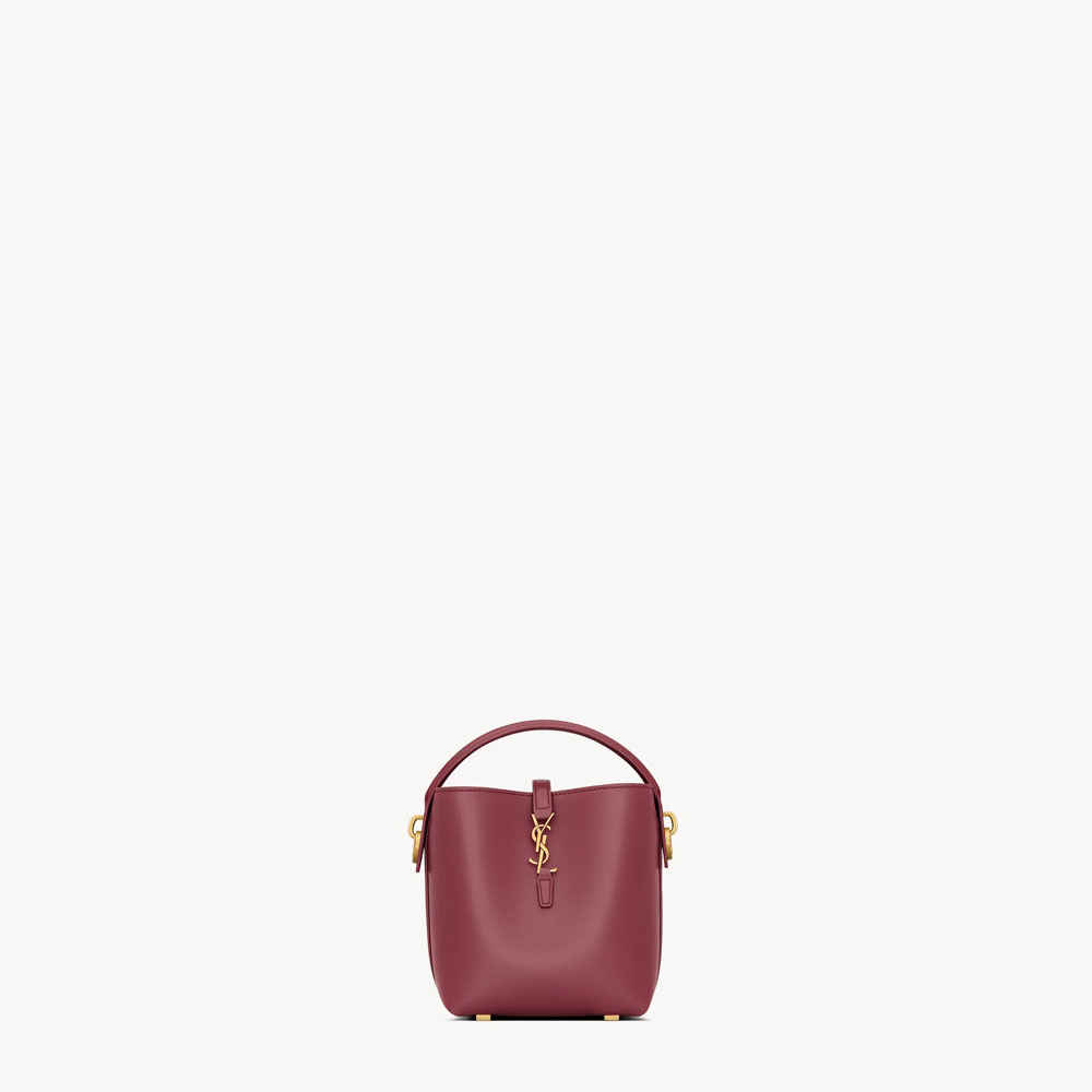 YSL Le 37 Mini In Shiny Leather in Rouge Merlot 765870 2R20W 6592