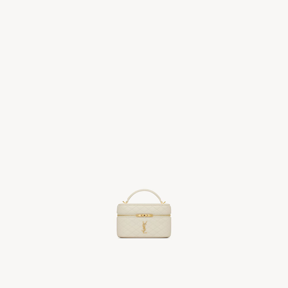 YSL Gaby Vanity Bag In Lambskin in Blanc Vintage 766731 1EL07 9207 - Photo-2