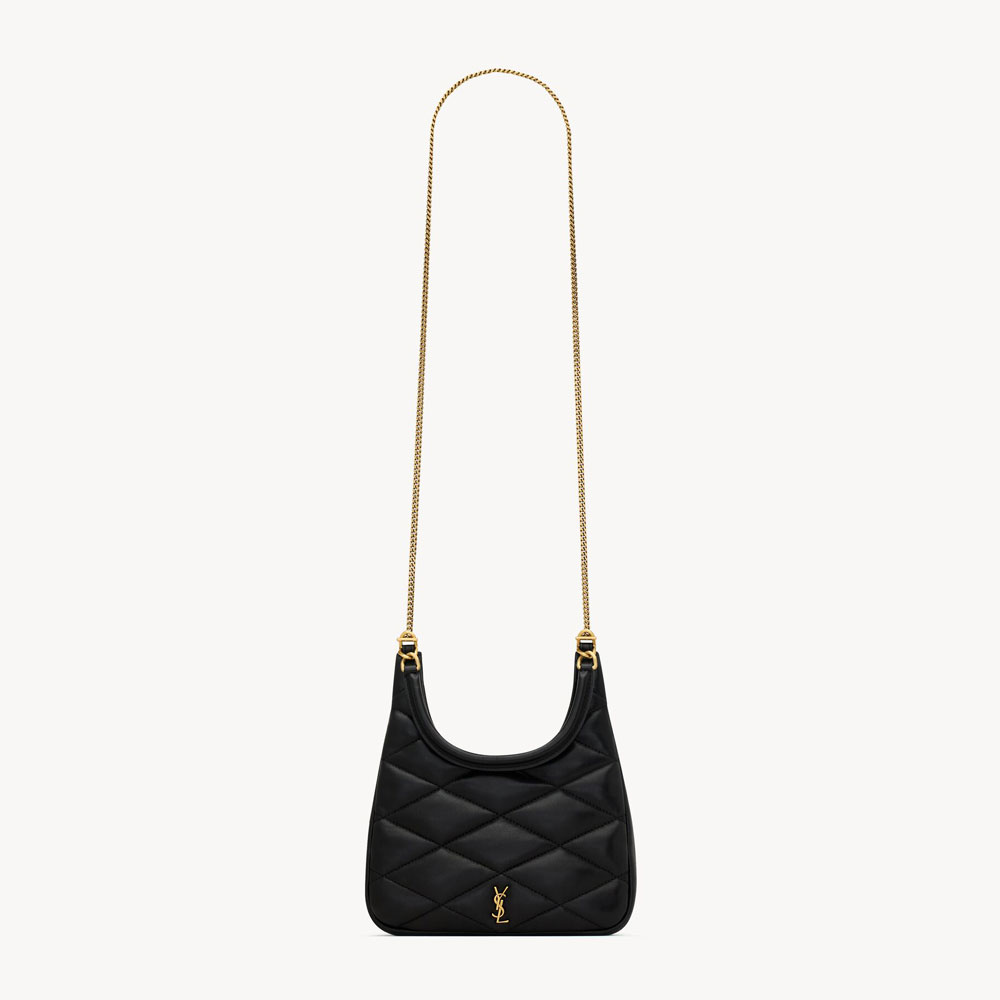 YSL Sade Hobo In Lambskin in Black 793608 1EL07 1000