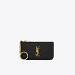 YSL Cassandre Matelasse Key Pouch In Smooth Leather 438386 CWU01 1000