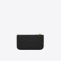 YSL Cassandre Matelasse Key Pouch In Smooth Leather 438386 CWU01 1000 - thumb-3