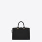 Saint Laurent Small Cabas Ysl Bag In Black Leather 45322220UO - thumb-2