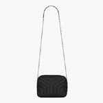 Saint Laurent Classic Small Loulou Bowling Bag In Black Y Matelasse Leather 45324788DD