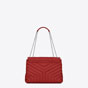 Saint Laurent Medium Loulou Chain Bag In Lipstick Red 45336019WK - thumb-2