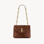 YSL Loulou Small In Quilted Suede 494699 1U867 2358