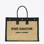 YSL Rive Gauche Tote Bag In Embroidered Raffia 499290 2M21E 7070