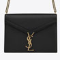 YSL Cassandra Monogram Clasp Bag In Smooth Leather 532750 0SX0W 1000 - thumb-2
