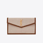 YSL Uptown Pouch In Canvas And Smooth Leather 565739 HZD2J 9380