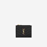 YSL Cassandre Matelasse Bi-Fold Wallet In Grain De Poudre 575879 BOW01 1000