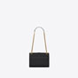 YSL Envelope Medium Chain Bag In Supple Matelasse 600185 0O7S1 1000 - thumb-3