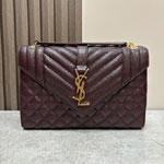 YSL Envelope Medium In Grain De Poudre Leather 600185 BOW97 6195
