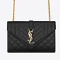 YSL Envelope Small Bag In Mix Grain De Poudre Leather 600195 BOW91 1000 - thumb-2