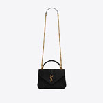 YSL College Medium Chain Bag In Quilted Suede 600279 1U807 1000