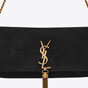 YSL Kate 99 With Tassel In Suede And Smooth Leather 604276 0UD7W 1000 - thumb-2