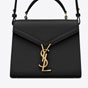 YSL Cassandra Mini Top Handle Bag Embossed Leather 623930 BOW0W 1000 - thumb-2