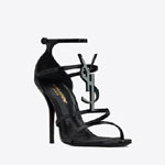 YSL Cassandra Sandals In Patent Leather 630109 0NPVV 1000