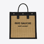 YSL Rive Gauche N S Tote Bag In Embroidered Raffia 631682 2M21E 7070