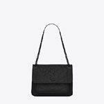 YSL Niki Medium Chain Bag In Crinkled Vintage Leather 633184 0EN08 1000