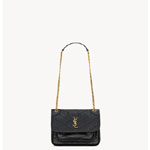 YSL Niki Baby In Vintage Leather in Black 633185 0EN07 1000