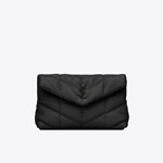 YSL Puffer Small Pouch In Quilted Lambskin 650880 1EL08 1000