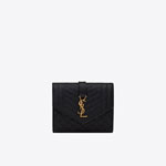 YSL Envelope Compact Tri Fold Wallet In Mix Matelasse 651028 BOW91 1000