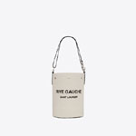 YSL Rive Gauche Bucket Bag In Linen 669299 FAAAZ 9024