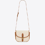 YSL Le Caban Satchel In Canvas And Vegetable-Tanned 728770 FABM2 9093