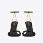YSL Melody Sandals In Crepe Satin 731561 1UUKK 1000 - thumb-2
