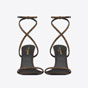 YSL Ava Sandals In Crepe Satin With Rhinestones 731568 1UUAC 6060 - thumb-2