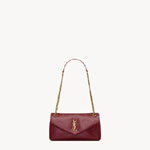 YSL Calypso Small In Shiny Leather in Rubis 734153 AADRE 6688