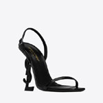 YSL Opyum SLingback Sandals In Glazed Leather 754880 AACGC 1000