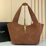 YSL Le 5 A 7 Bea In Suede in Brown 763435 008IW 2885