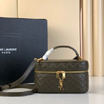 YSL Gaby Vanity Bag In Lambskin in Coffee 766731 1EL07 3212