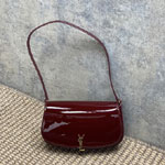 YSL Mini Voltaire In Patent Leather in Burgundy 779642 AAEX2 6290