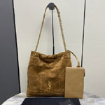 YSL Jamie Pochon In Suede in Brown 781666 1U8P7 2916