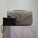 YSL Loulou Medium In Matelasse Lambskin in Coffee 801439 AAEAX 1997