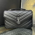 YSL Loulou Large In Matelasse Lambskin in Black 803541 AAE4Y 1000