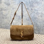 YSL Solferino Medium In Suede in Brown 832330 1U80W 2916